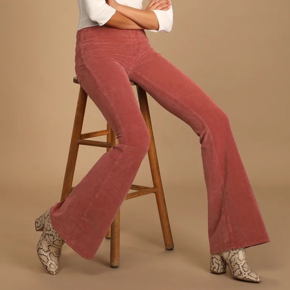 Free People Pink Flare Pants